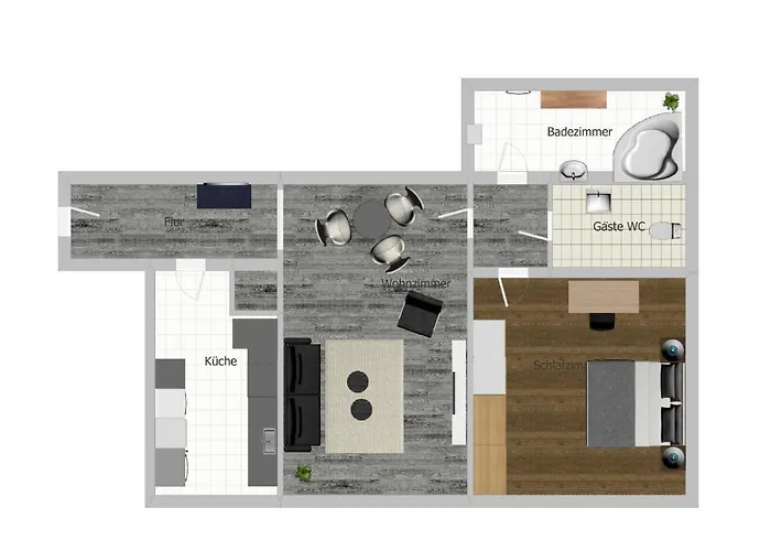 Апартаменты Deluxe! Hbf-naehe Mit Kingsize-bett, 65 M2 Дуйсбург